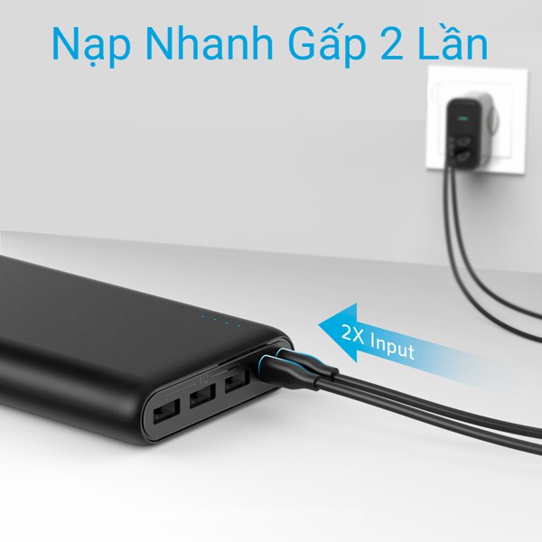 Pin Sạc Dự Phòng Anker PowerCore 26800mAh - A1277H11 - Hàng Chính Hãng