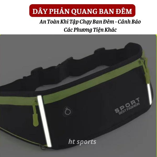 Túi Đeo Bụng Chạy Bộ HT Sports Chống Nước, Túi Đeo Hông Đựng Điện Thoại Có Ngăn Để Chai Nước Tập Thể Dục