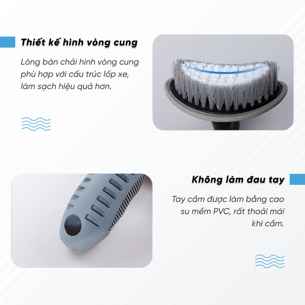 Chổi Cọ Rửa Vành Lốp Xe Ô Tô, Xe Máy | Chổi Cọ Rửa Bánh Xe Ô Tô Chuyên Dụng Chà Sạch Mọi Vết Bẩn Cứng Đầu Trên Vành, Lốp Xe