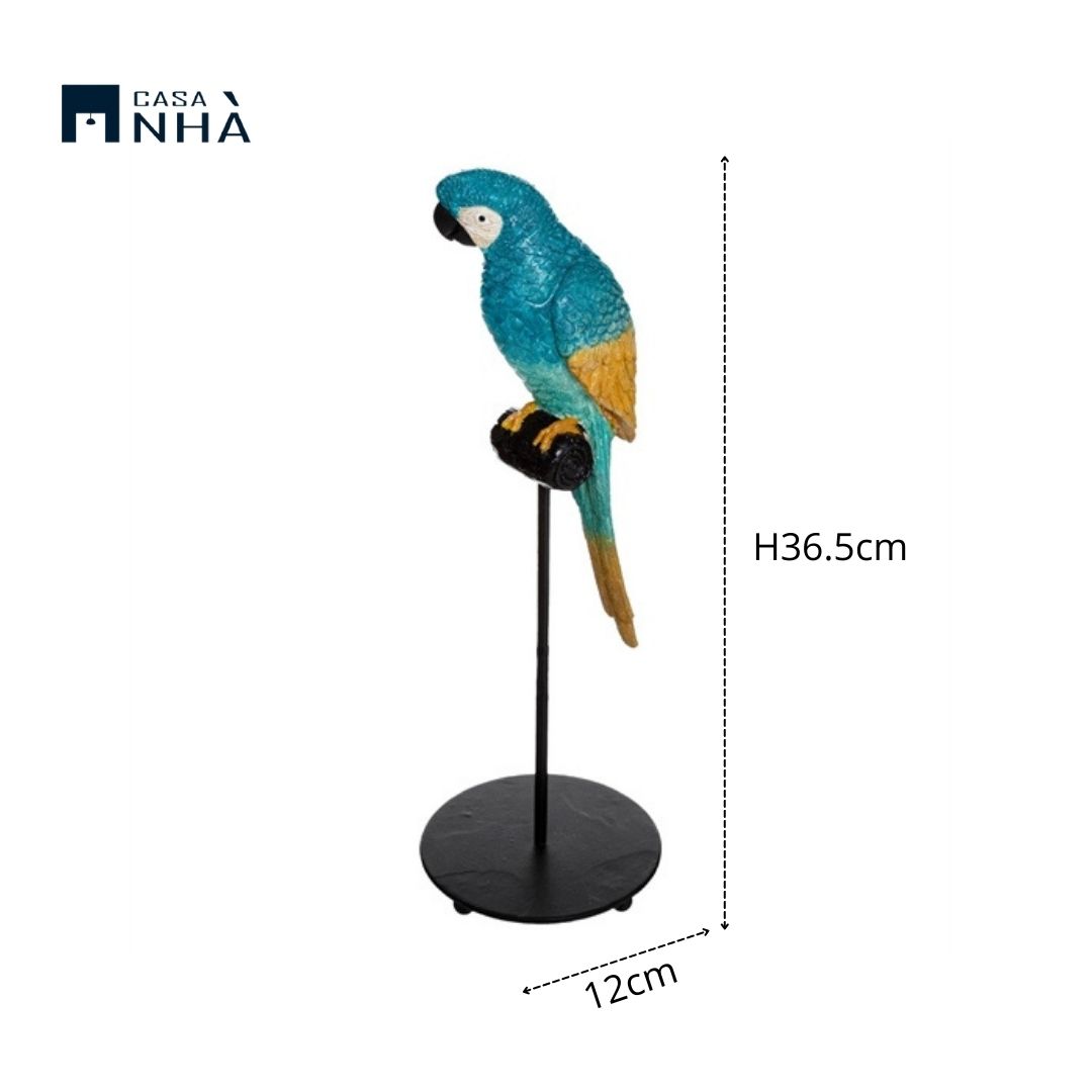Tượng trang trí vẹt CUBA PARROT STATUE H36cm