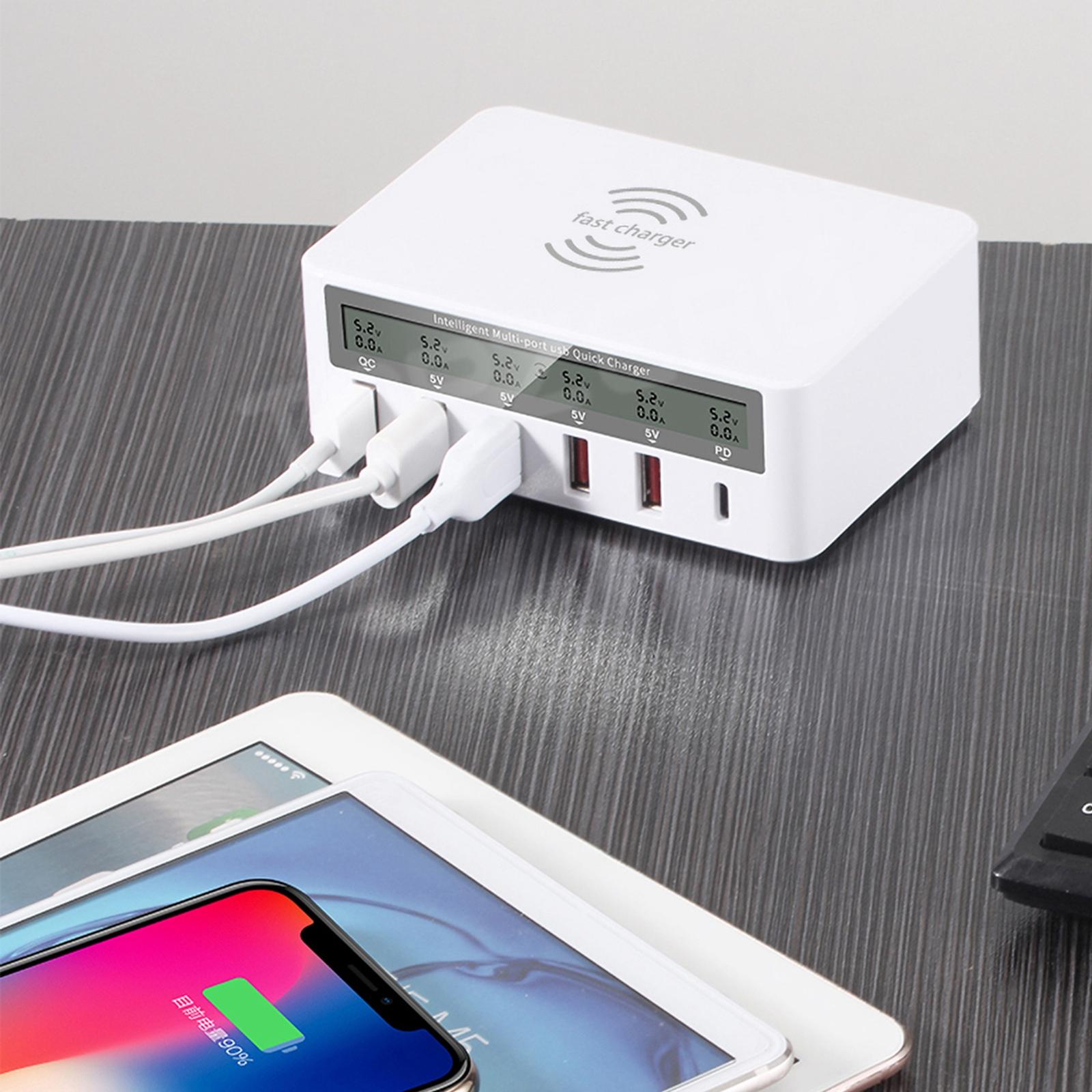 6 Ports USB Charger Charging Multiple Mobile Phone Smart Adapter QC 3.0 EU