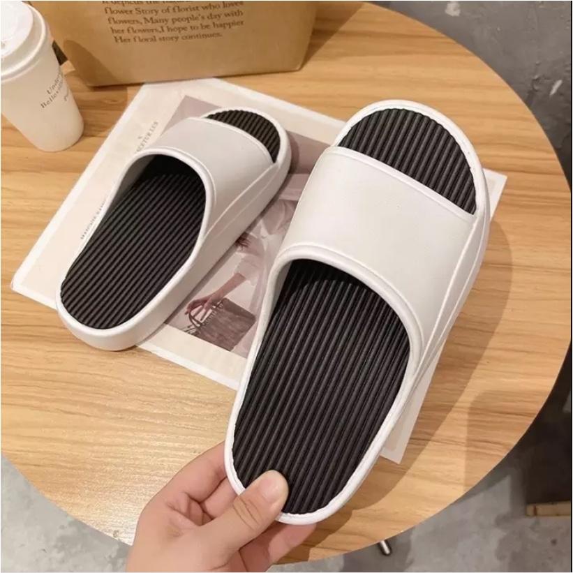 Dép bánh mì ulzzang nam nữ siêu dày đế 4cm êm mềm chống nước chất liệu cao cấp phong cách