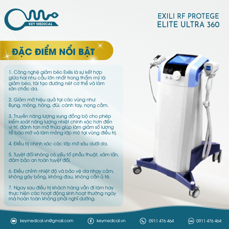Máy nâng cơ Exili RF Protege Elite Ultra 360