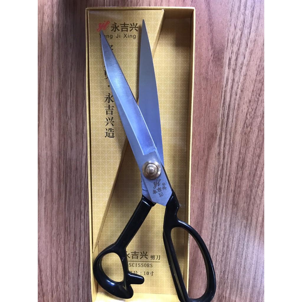 Kéo cắt vải chuyên nghiệp ngọt và nhẹ , kéo cắt hộp vàng có 4 size 9 , 10 ,11, 12 kéo cắt vải lưỡi cắt trắng hộp vàng