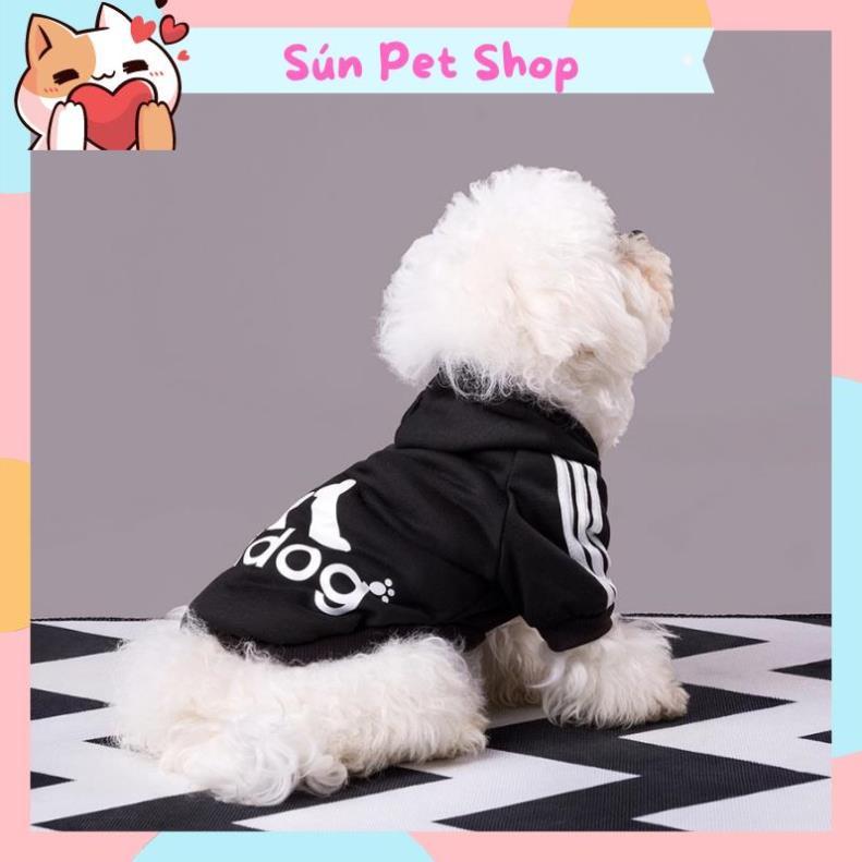 Áo nỉ Hoodie Adidog cho thú cưng, áo mùa đông cho chó mèo