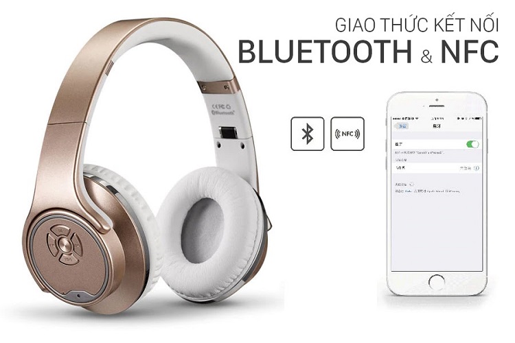 Tai Nghe Chụp Tai Bluetooth Kiêm Loa Di Động MH.1 Với 4 Chế Độ Nghe Nhạc Cực Đỉnh.