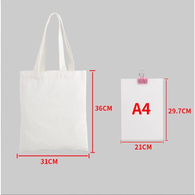 Túi vải canvas màu trắng nhiều kích thước Trương Gia Túi Vải - Túi Canvas - 45cmx38cm