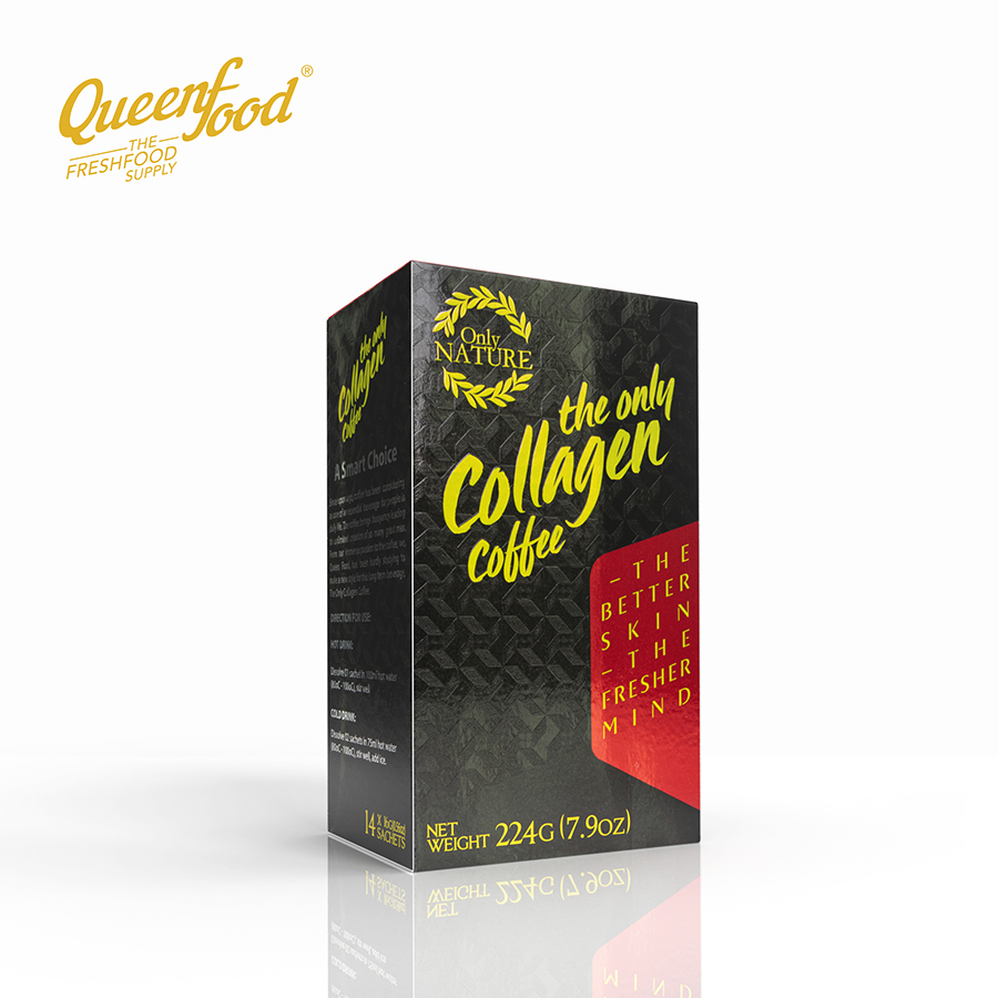 Cà Phê Collagen Queenfood (2 Hộp - 14 Túi Nhỏ/Hộp)