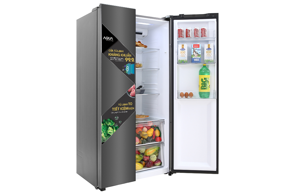 Tủ lạnh Aqua Inverter 480 lít AQR-S480XA(BL) -Hàng chính hãng (Chỉ giao HCM)