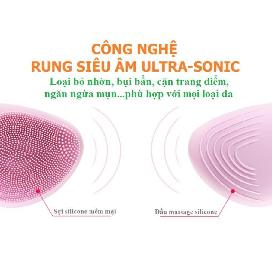 Máy rửa mặt SONIC FACIAL - máy rửa mặt sóng siêu âm mẫu mới 2021 - MRM SONIC