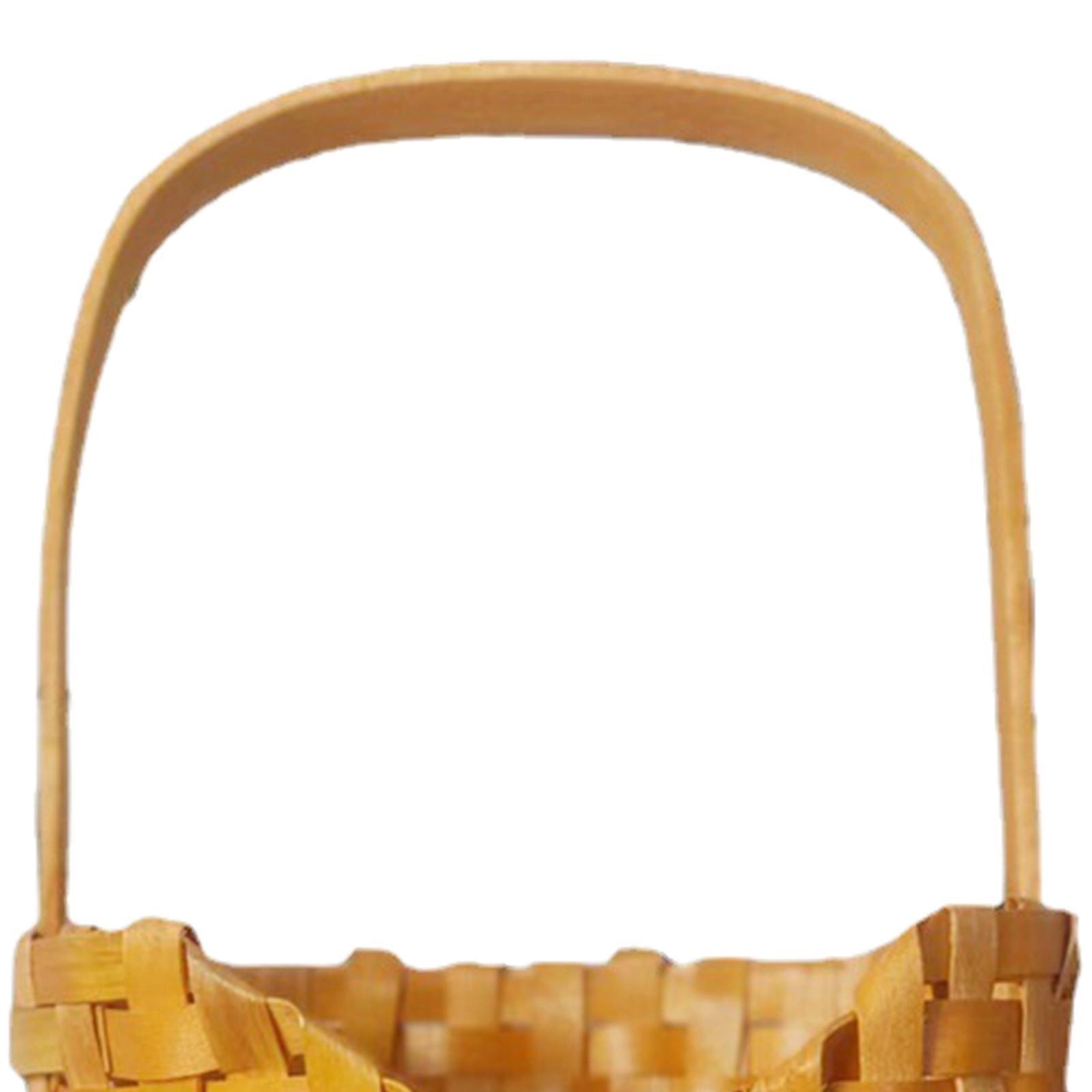 Flower Storage Basket Romantic Wood Storage Basket for Wedding Party Bedroom