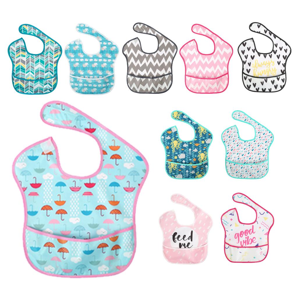 Drooling Teething Waterproof Feeding Bib for Baby Toddlers