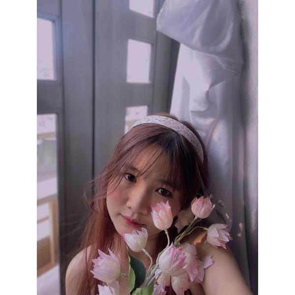 Băng đô cài tóc vải màu sắc retro và dịu dàng cho nữ