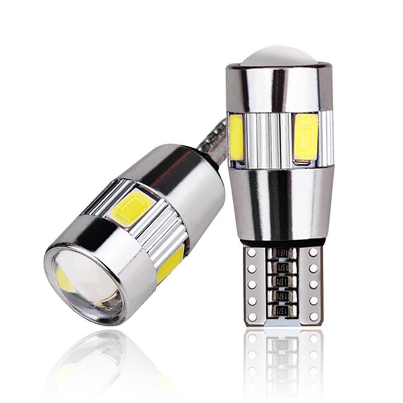Bộ 2 Đèn Led 5w5 Led T10 W5W 12v 6000k Cho Xe Hơi