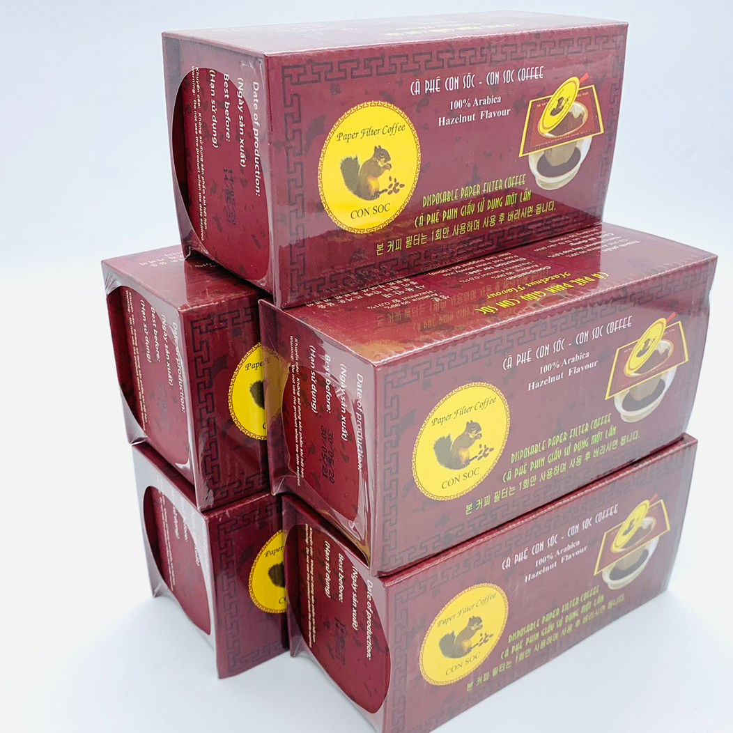 Cà phê phin giấy Con Sóc hộp Tím