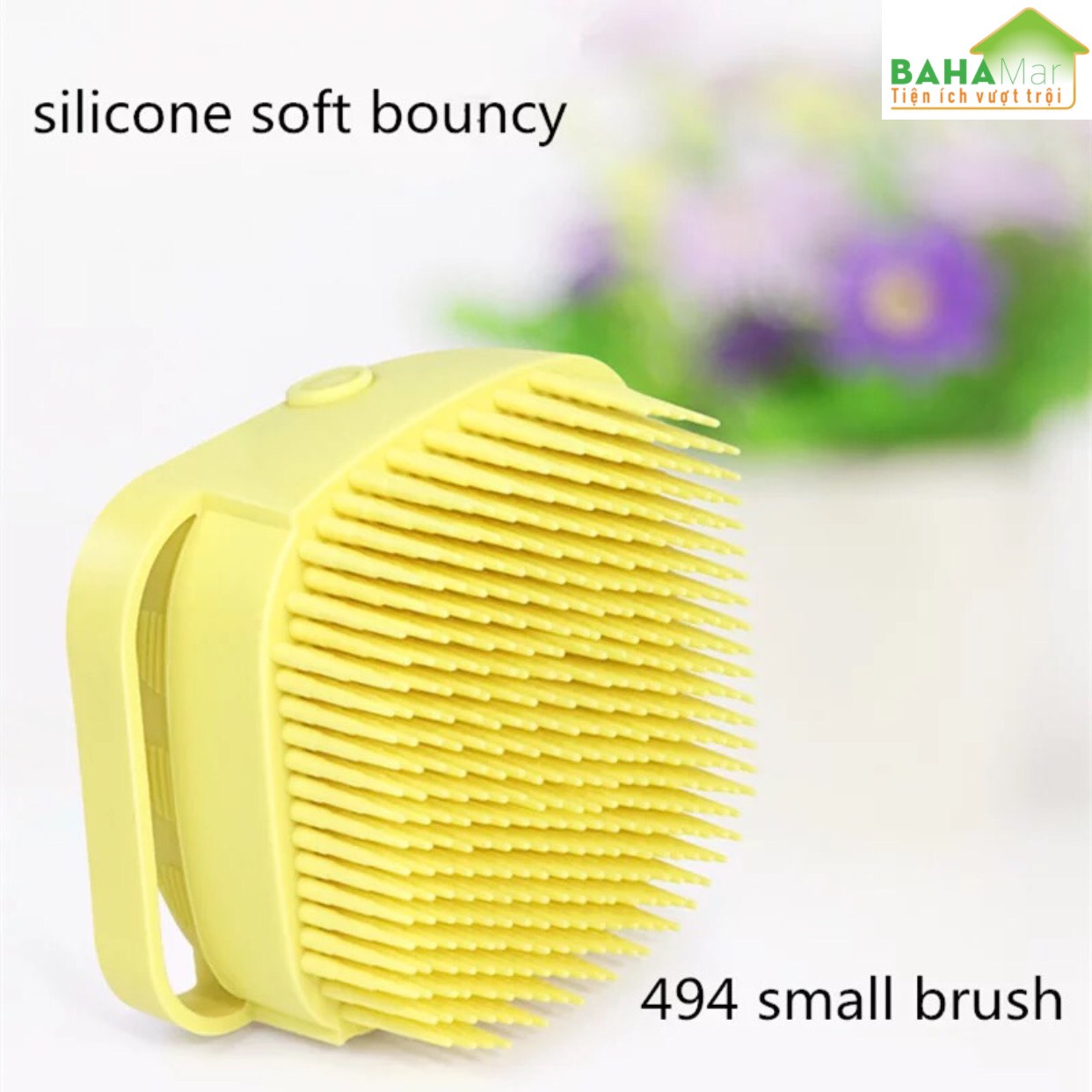 BÀN CHẢI TẮM SILICONE MỀM MASSAGE TẨY DA CHẾT CÓ NGĂN CHỨA SỮA TẮM