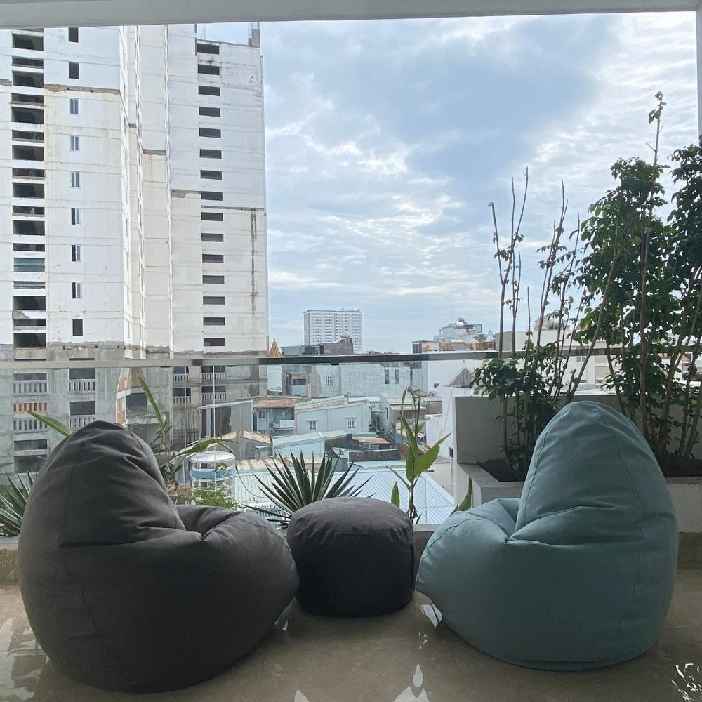 Ghế lười hạt xốp The Beanbag House hình giọt nước chất liệu cao cấp, linh hoạt, êm ái, dùng cho người lớn và trẻ em