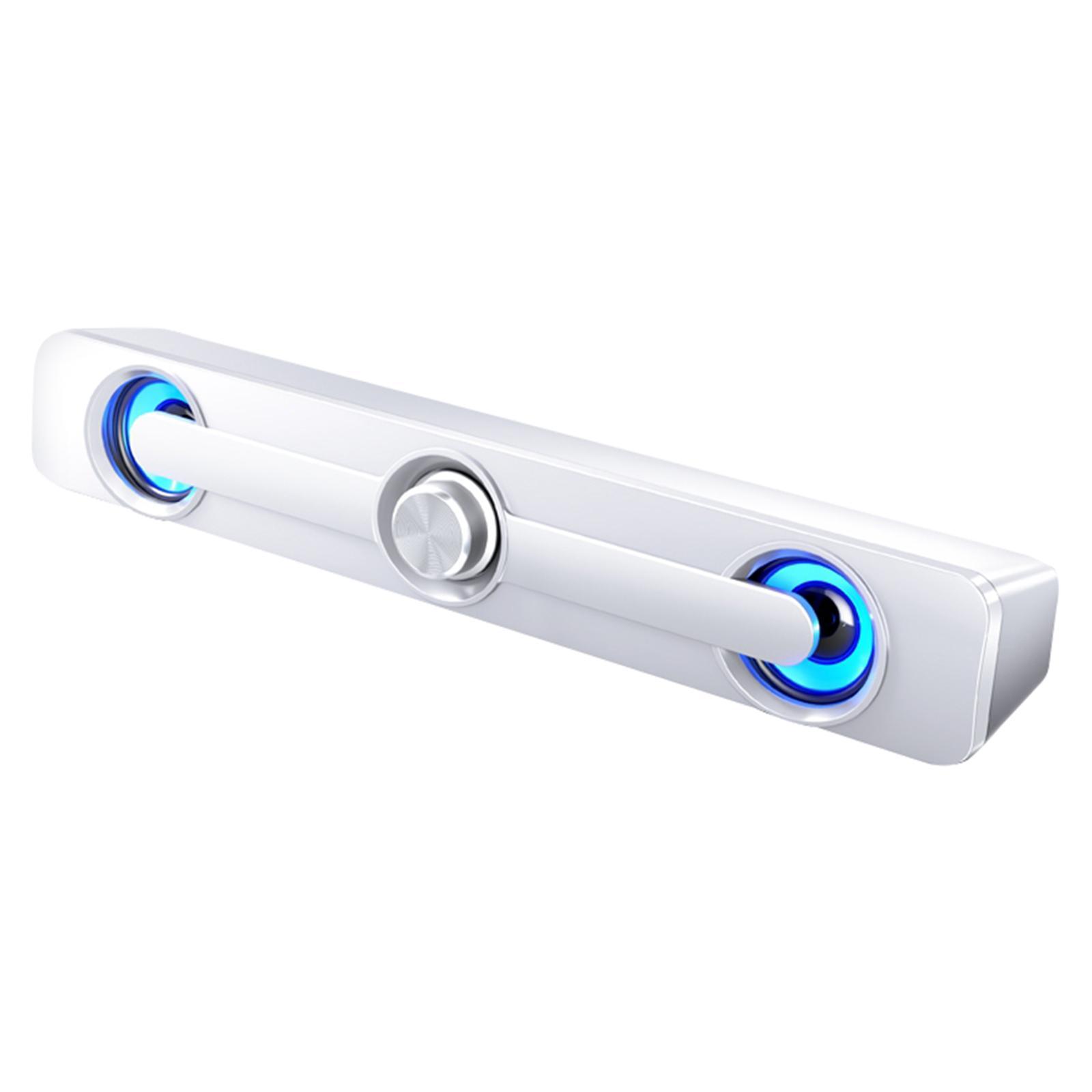 Desktop 2.0 Channel Stereo Laptop Speakers Wired SoundBar No Bluetooth Black