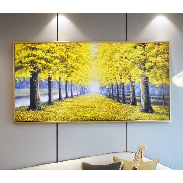 Tranh treo tường con đường lá vàng THD14