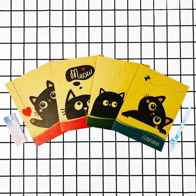 Combo 5 Tập Học Sinh Funny Cats 4 Ô Ly 100 Trang 100gsm - Fahasa 01 (Mẫu Màu Giao Ngẫu Nhiên)