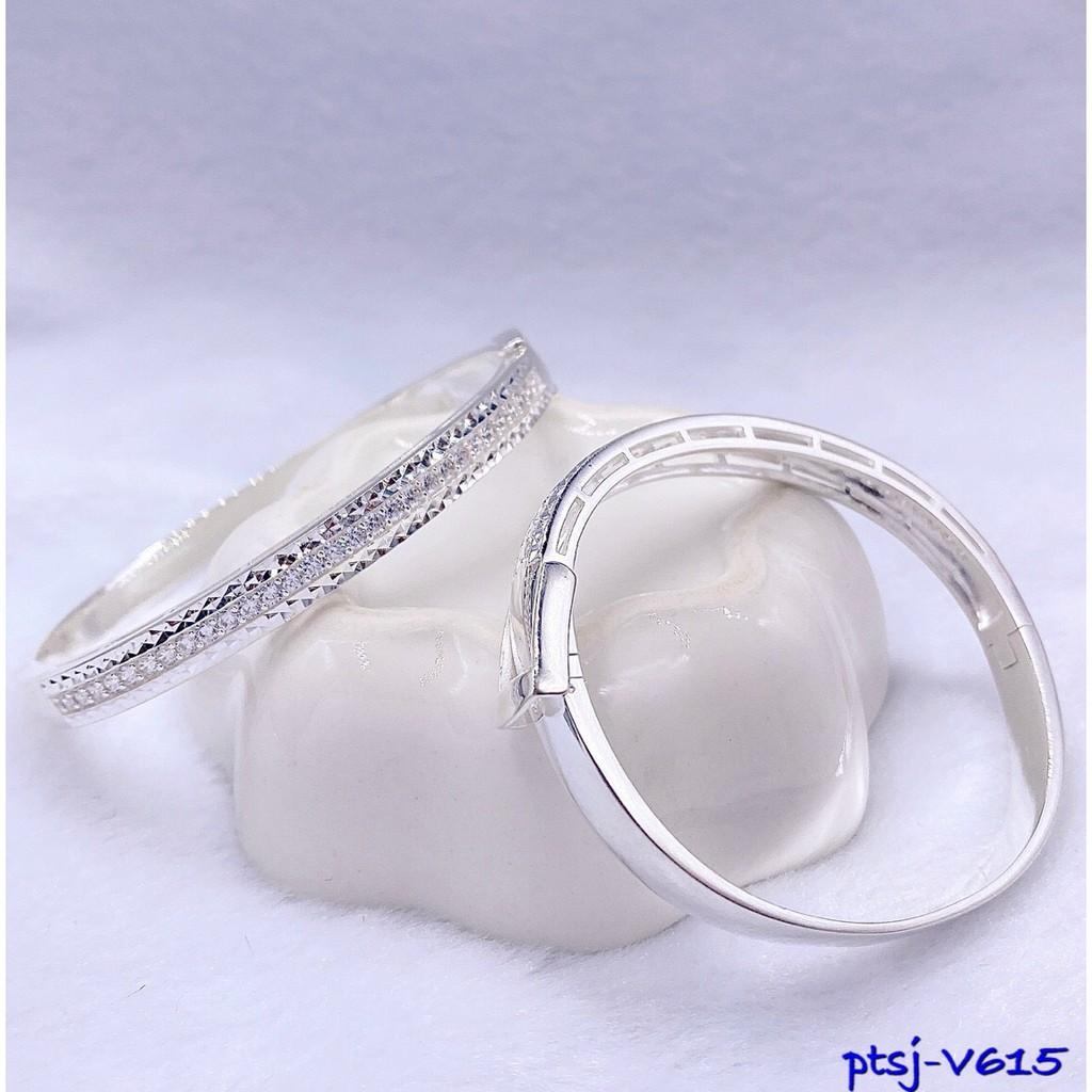 VÒNG TAY BẠC ĐÍNH ĐÁ V615