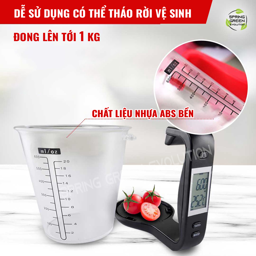 Cốc Đong (Đo) Điện Tử Model DMC - Dụng Cụ Tiện Lợi Khi Nấu Ăn, Làm Bánh, Sử Dụng Đơn Giản. Nhập Khẩu Chính Hãng Thái Lan