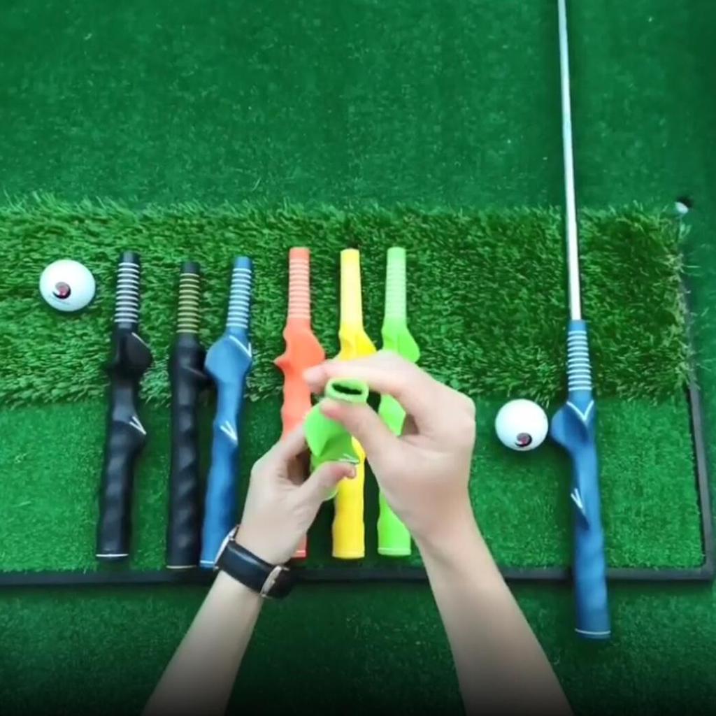 Golf Training Grip Right Left Hand Swing Practice Tool Breathable Club Proper Grip Rubber Trainer Aid