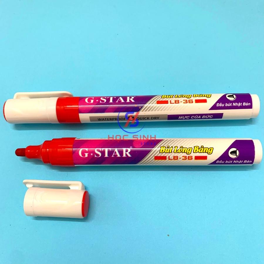 Hộp 10 Cây Bút Lông Bảng Gstar LB-36 Xanh, Đỏ Sản Xuất Tại Ấn Độ