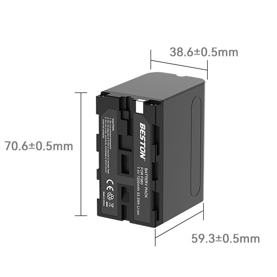 Bộ Pin F960/F750 7200mAh + Sạc Beston Dùng Cho Máy Ảnh Sony 6D 70D 60D 80D 5D3 5D2 6D2 7D2 5DSR 90D NX5 TRV1 TRV3 NX100 - Hàng nhập khẩu