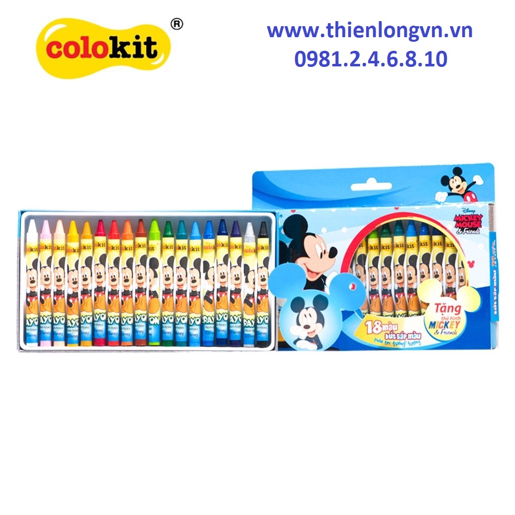 Bút sáp 24 màu Colokit Disney Mickey CR-C030/MI