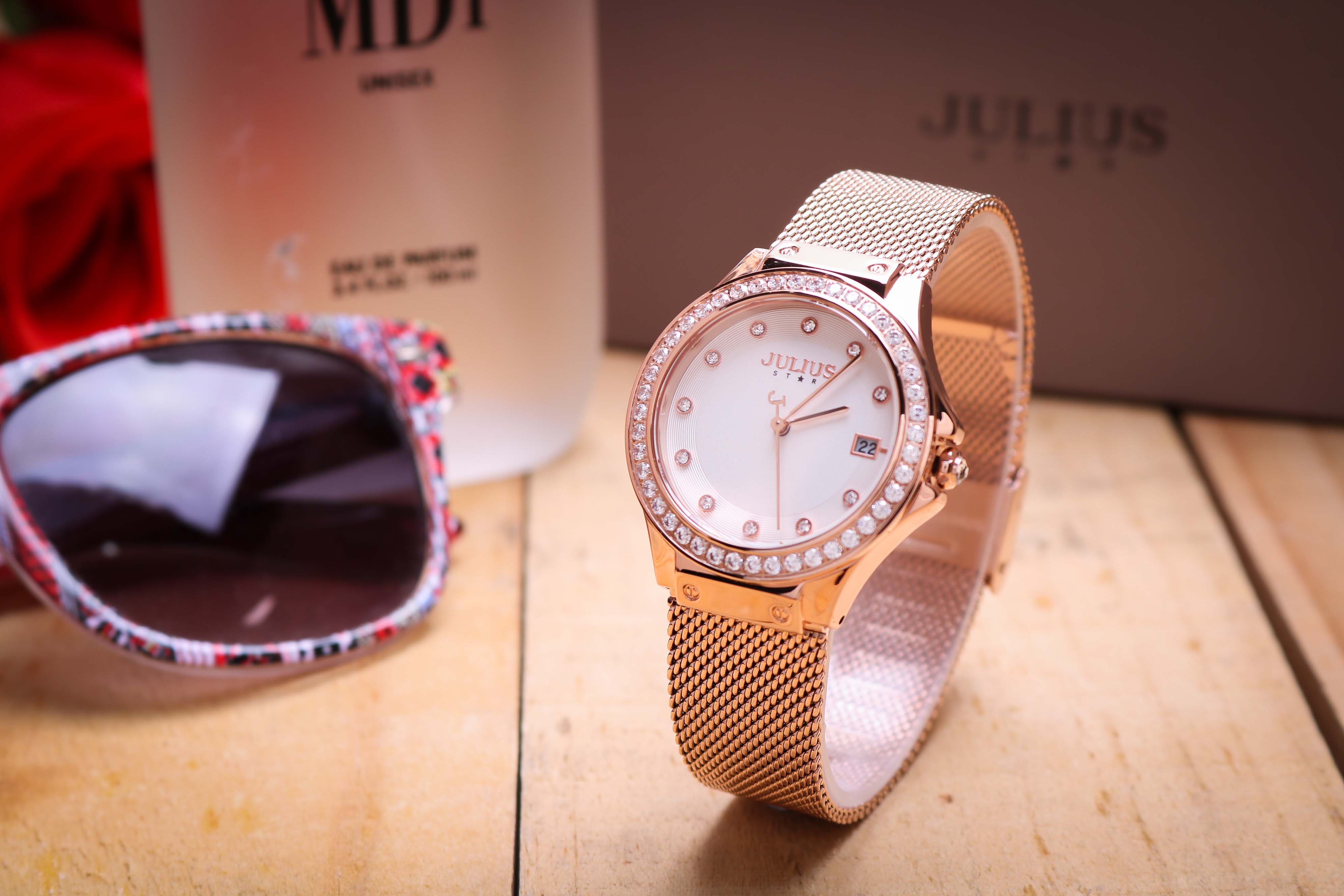 Đồng Hồ Julius Star JS-040 Sapphire Tặng Kèm Viền Mặt Đồng Hồ