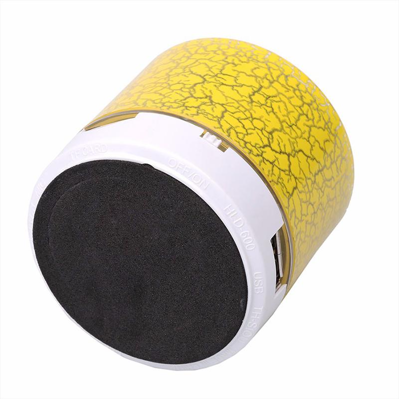 Loa Bluetooth Loa không dây mini Crack LED Thẻ TF Loa siêu trầm USB Loa Bluetooth MP3 Âm thanh nổi Máy nghe nhạc Màu sắc: Vàng