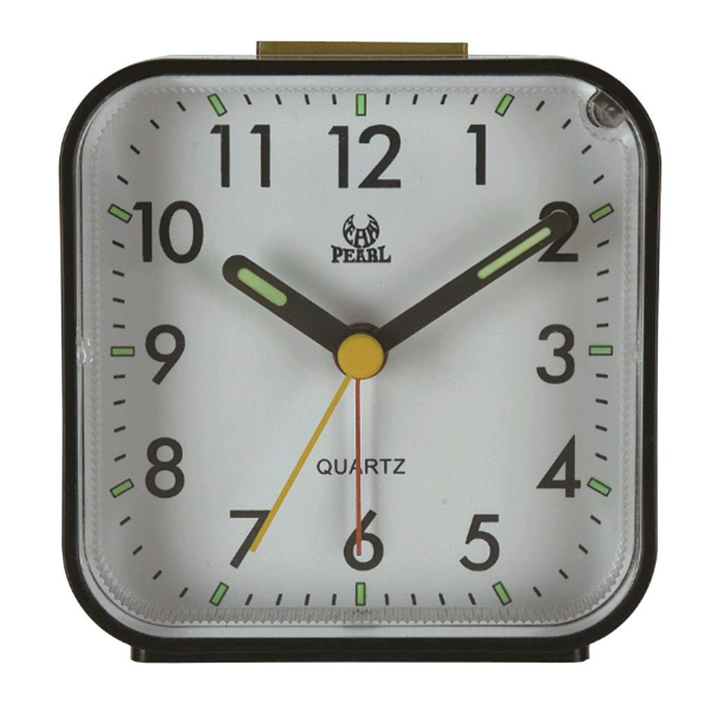 2Pcs Travel Alarm Clock Bedside Quartz Clock w/Night Light w/ Snooze Quiet