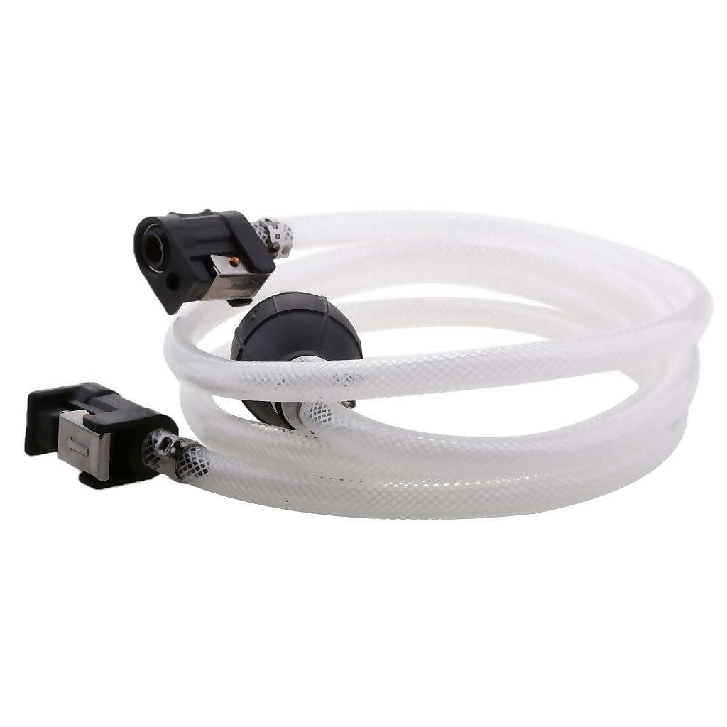Chulisia 8 Mm Khí Nhiên Liệu Dòng Vòi Mồi Bóng Đèn Dành Cho Xe Yamaha Outboard Trắng Với Cổng Kết Nối