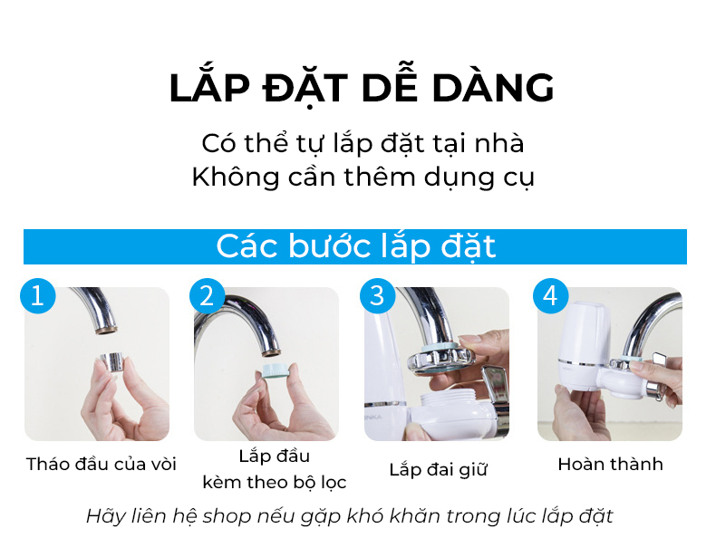 Bộ lọc nước tại vòi KONKA KPW - LT01 lọc sạch nước an toàn không mùi clo