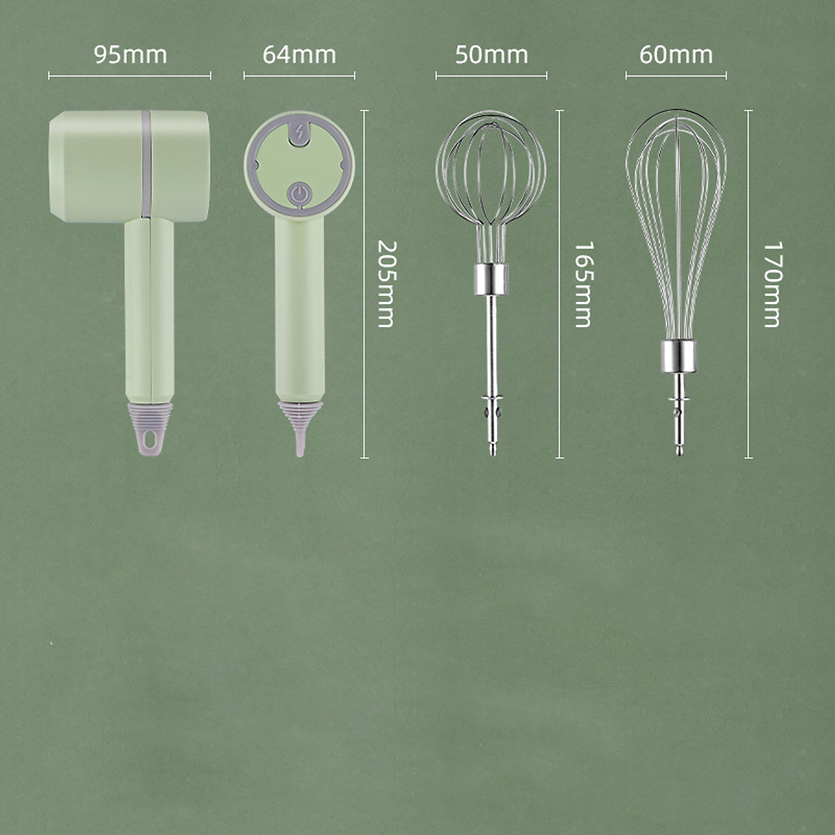 Máy Đánh Trứng Cầm Tay Tiết Kiệm Điện Sạc USB Thương Hiệu NBAYOU Nhỏ Gọn Tốc Độ Đánh Nhanh - Hàng Chính Hãng