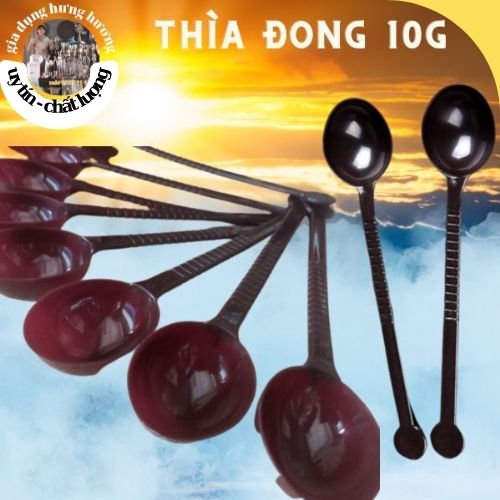 Thìa đong nâu múc bột, múc sốt hoa quả - muỗng đong nâu định lượng 10 gram