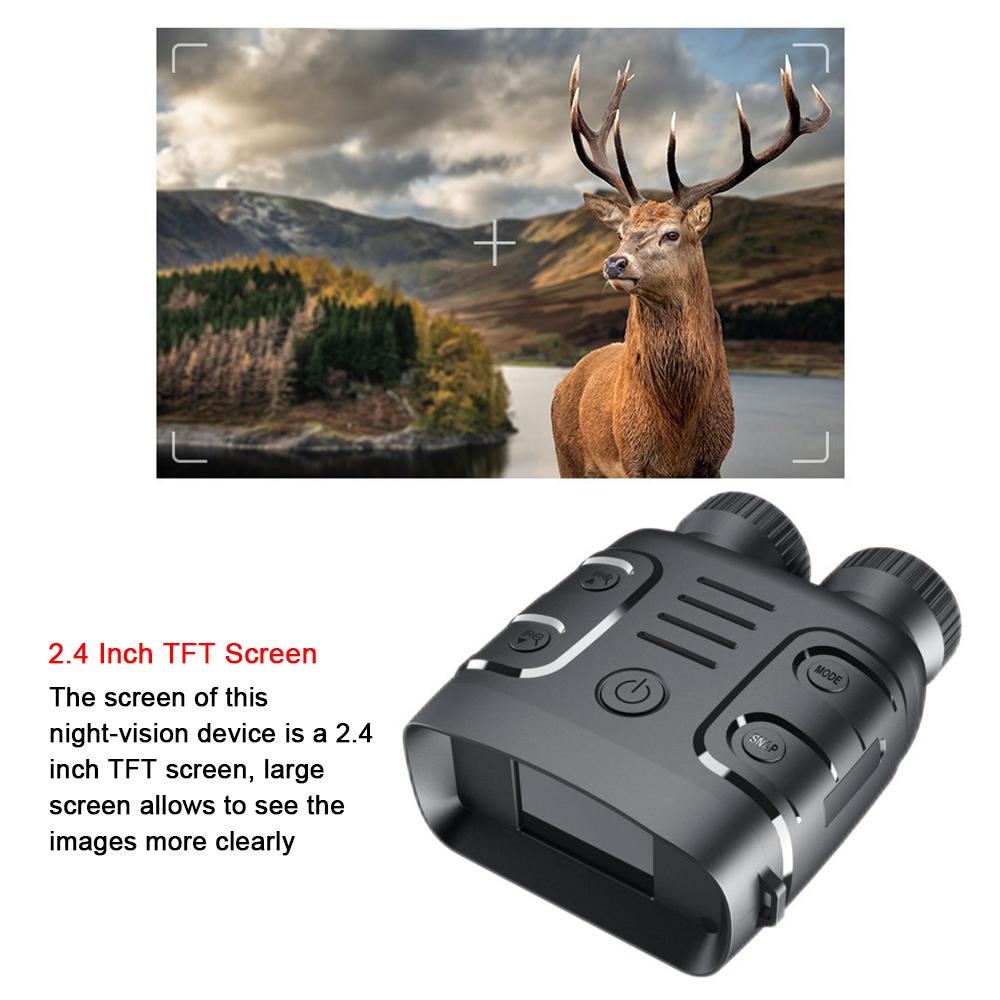 1080P Portable Binocular Infrared Night-Visions Device Day Night Use Photo Video Taking 5X Digital Zoom 300M Full Dark Viewing Distance for Outdoor Hunt Boating Journey