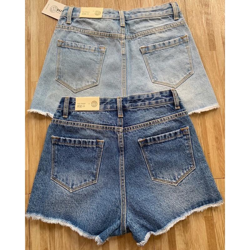 Quần Short Jeans Lưng Cao Xuất Xịn