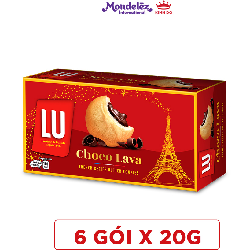 Combo 2 Bánh Quy Bơ LU Choco Lava 120g