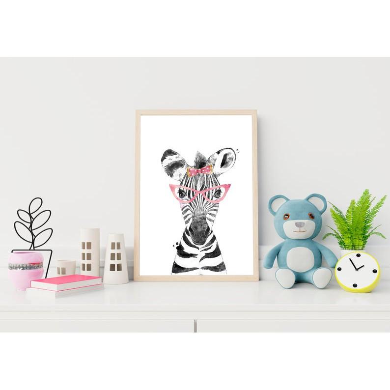 Tranh treo tường | Tranh cho bé-Zebra Wall Art 67 , tranh canvas giá rẻ