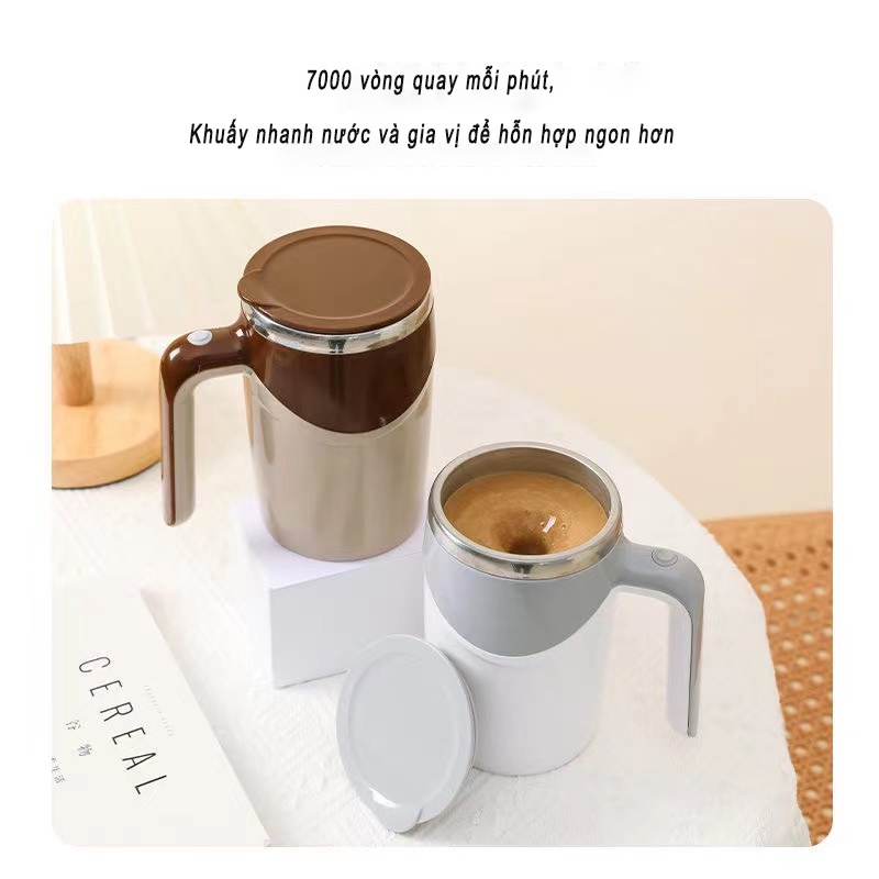 Cốc khuấy tự động dùng pin siêu tiện chất liệu thép 304 không rỉ giữ nhiệt tốt - Hàng chính hãng dododios