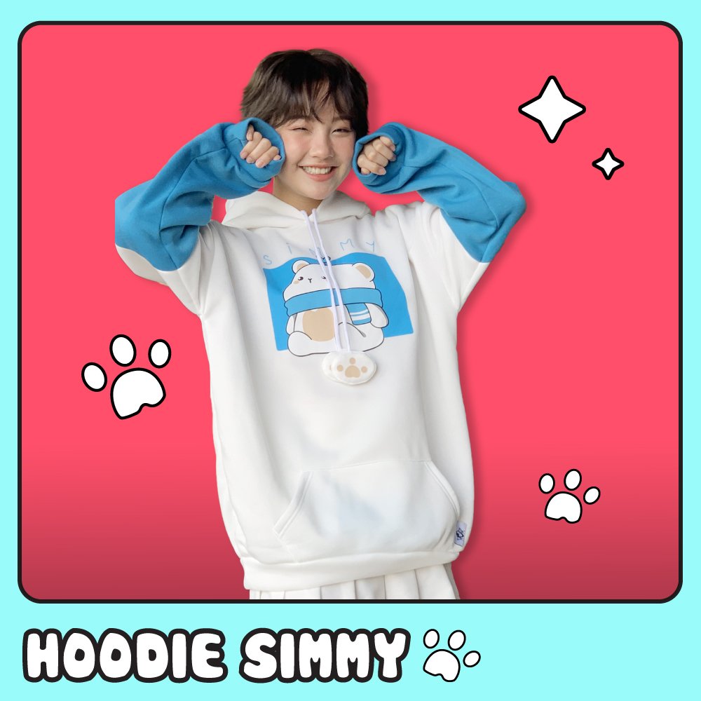 Áo hoodie Mèo Simmy nỉ da cá