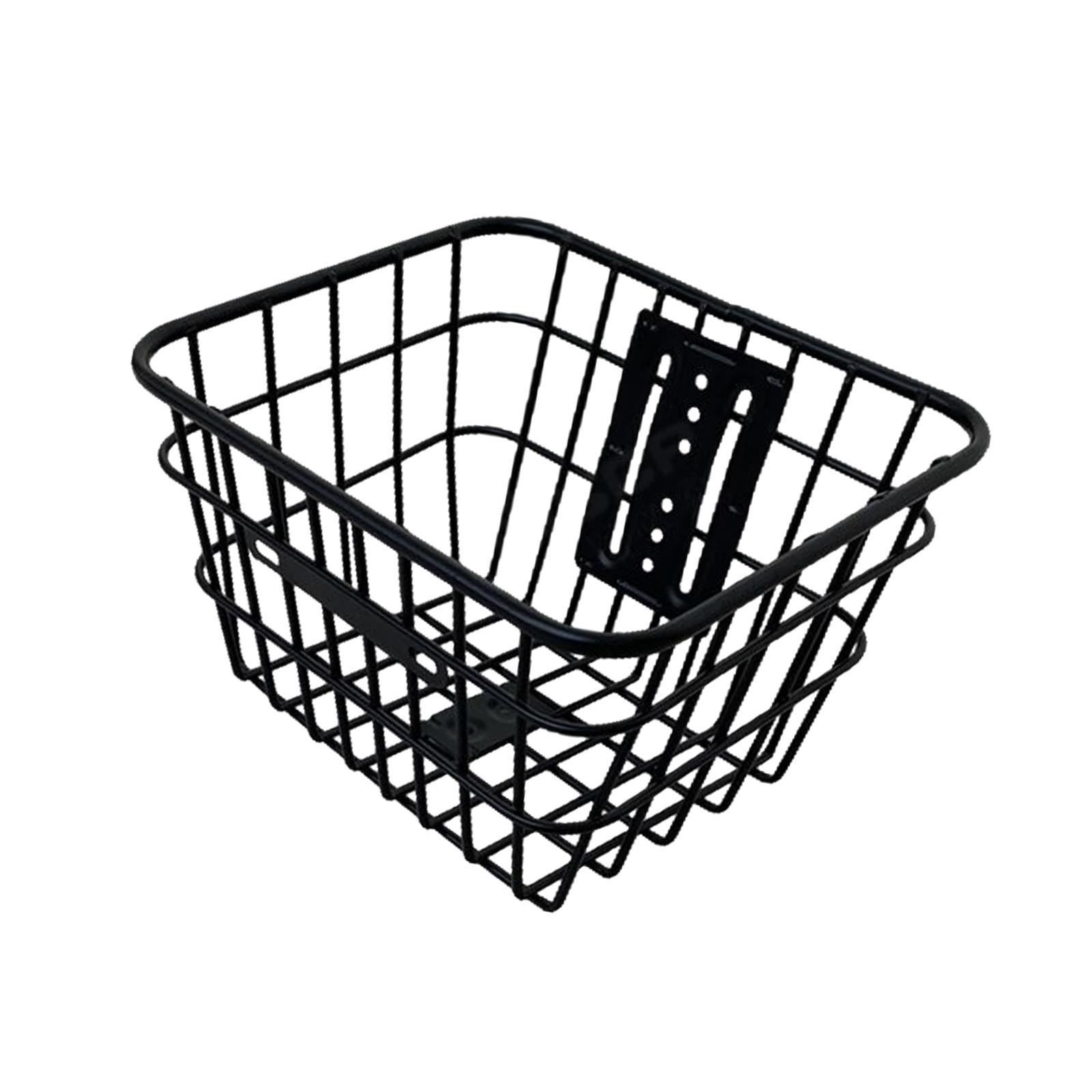 Front Basket Storage Iron Parts Black Hanging Basket for Electric Scooter