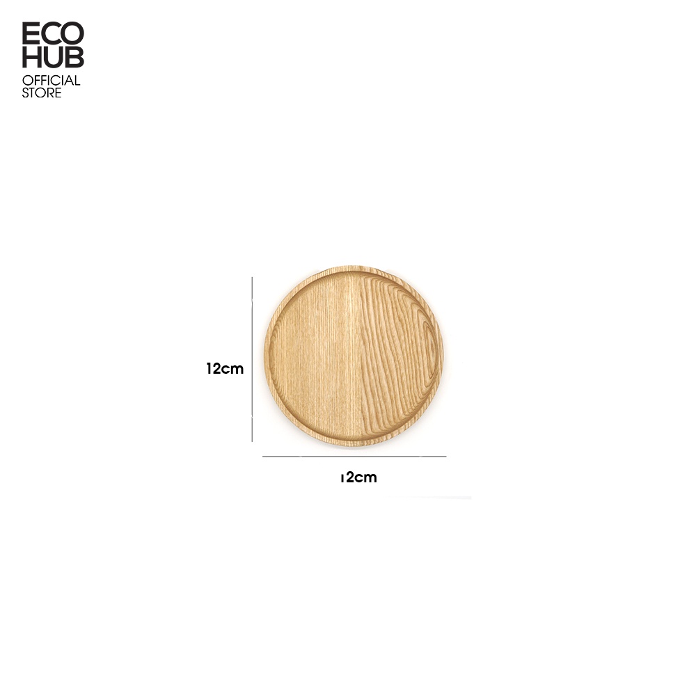 Khay gỗ tự nhiên ECOHUB Màu tự nhiên, Thấp cạnh, Gỗ Tần Bì | EH019