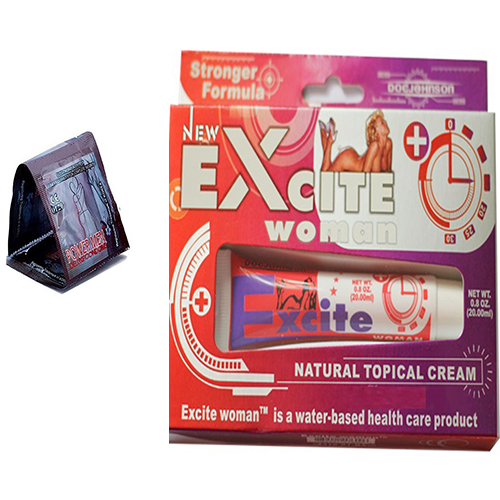 Gel bôi trơn tăng khoái cảm EXCITE WOMAN + Kèm bao cao su POWER MEN 3s