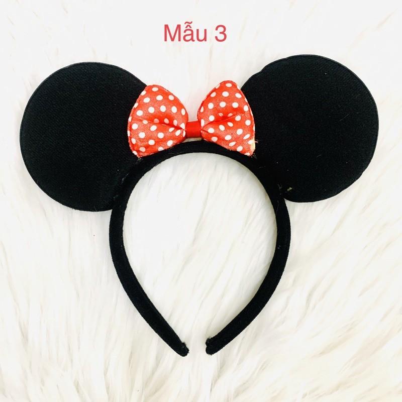 Cài noel hình tai chuột Mickey cho bé gái trang phục giáng sinh