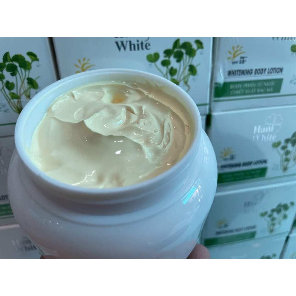 kem dưỡng thể  BODY RAU MÁ HANI WHITE sau 7 ngày sử dụng  150g ( không xuất hóa đơn )