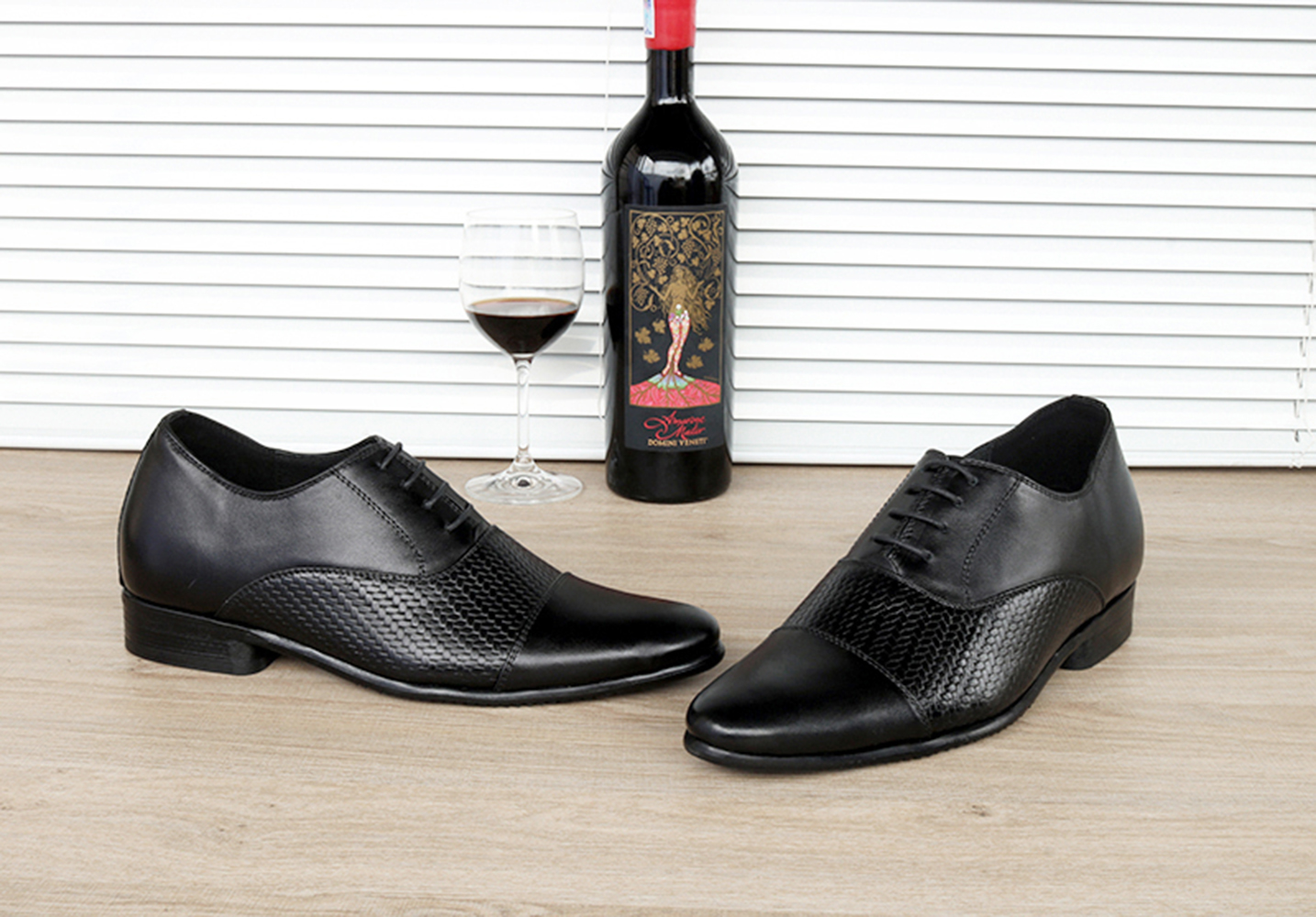 GIÀY TĂNG CHIỀU CAO GIÀY CAO DÀNH CHO NAM GIỚI T&TRA S1038 ĐEN - CAO 8CM GIÀY ĐỘN NAM CAO VƯỢT TRỘI