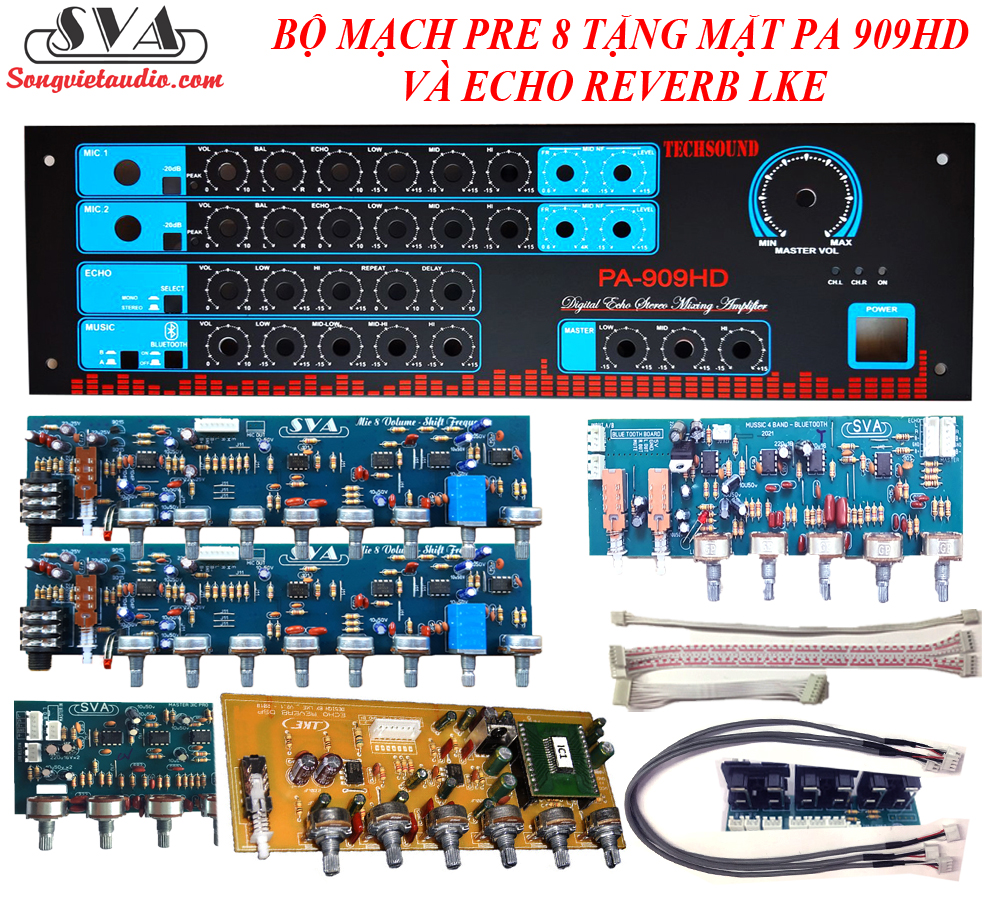 BỘ MẠCH PRE 8 ECHO REVERB LKE TẶNG MẶT